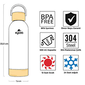 Igloo Hydrate Pro Termos 500ml-Beyaz