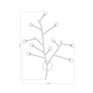 Led Aplik Alceo 110x85cm