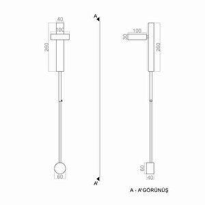 Conccealer Led Duvar Aplik 100 Cm