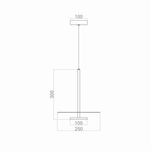 Bed Side Yatak Başı Sarkıt Led Aplik 25 Cm