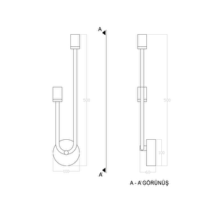 Duvar Led Aplik Branch 50 Cm