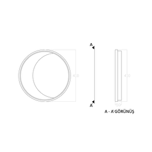 Led Aplik Luna 41cm