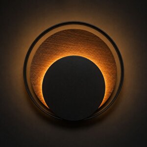 Ahşap Detaylı Led Duvar Aplik Unseen 30 Cm