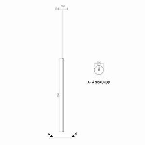 Bedroom Sarkıt Led Aplik 80 Cm