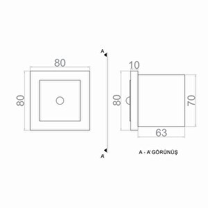 Sensörlü Merdiven Led Aplik 8x8 Cm