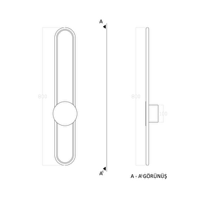 Led Aplik Lia 80 Cm