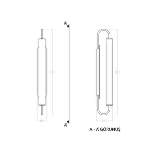 Led Aplik Strall 80 Cm