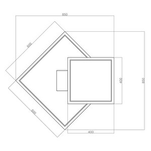 Obluqe Ii Plafonyer Led Avize 85*85cm 72watt