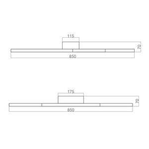 Obluqe Ii Plafonyer Led Avize 85*85cm 72watt