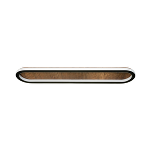 Plafonia Oval Led Plafonyer Led Avize Ahşap 80*16 Cm 72 Watt