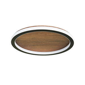 Led Avize Plafonyer Ahşap Ø40cm 45 Watt