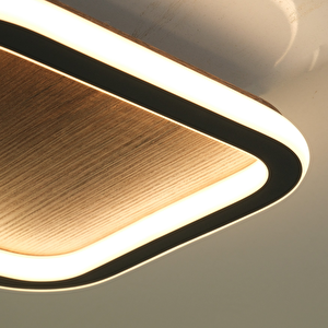 Led Avize Plafonyer Ahşap 30*30cm 43 Watt