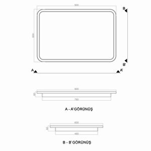 Plafonia Tavan Tipi Led Avize 90x60 Cm 108 Watt