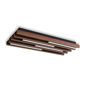 Led Avize Plafonyer Rod Ahşap 60*25cm 26 Watt