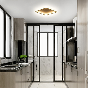 Led Avize Plafonyer Ahşap 40*40cm  58 Watt