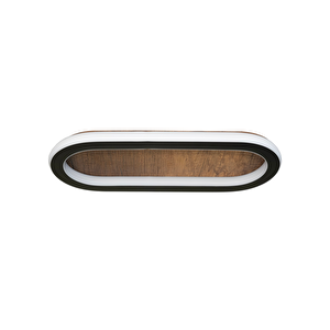 Plafonia Oval Led Plafonyer Led Avize Ahşap 40*16 Cm 41 Watt