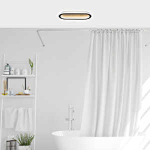 Plafonia Oval Led Plafonyer Led Avize Ahşap 40*16 Cm 41 Watt