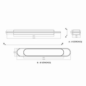 Solid Plafonyer Avize 120x18 Cm 99 Watt