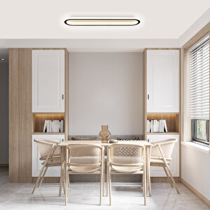 Plafonia Oval Led Plafonyer Led Avize 80x16 Cm 72 Watt