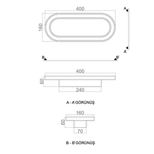 Plafonia Oval Led Plafonyer Led Avize 40x16 Cm 41 Watt