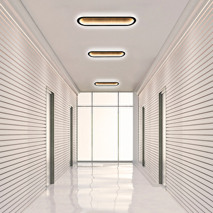 Plafonia Oval Led Plafonyer Led Avize Ahşap 60*16 Cm  58 Watt