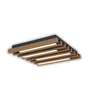 Led Avize Plafonyer Ahşap Rod 40*40cm 22 Watt