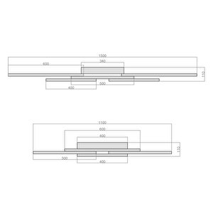 Oblong Super Max. Plafonyer Led Avize 150*110cm 216 Watt