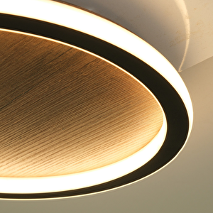 Led Avize Plafonyer Ahşap Ø60cm 68 Watt