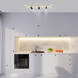 Led Avize Plafonyer Oval Spotlu 80*16cm 78 Watt