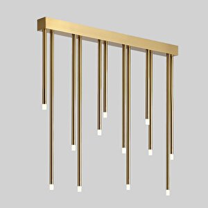Pipe Plafonyer Led Avize 100 Cm 12li Boru Siyah