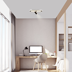 Led Avize Plafonyer Oval Spotlu 40*16cm 43 Watt