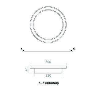 Plafonia Tavan Plafonyer Led Avize 30 Cm 36 Watt