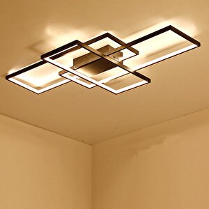 Oblong Keskin Köşe Plafonyer Led Avize 100*80cm 119 Watt