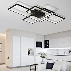 Oblong Keskin Köşe Plafonyer Led Avize 100*80cm 119 Watt