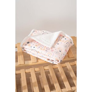 Fluffy Bebek Battaniyesi 70x100 Cm Gökkuşağı Desen