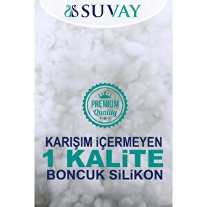 1 Adet Antialerjik Boncuk Silikon Yastık Pamuklu Kılıf 900 Gram 1 Adet