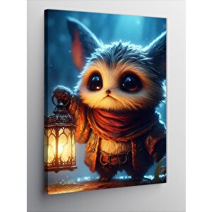 Kanvas Tablo Gaz Lambalı Sevimli Sincap 50x70 cm