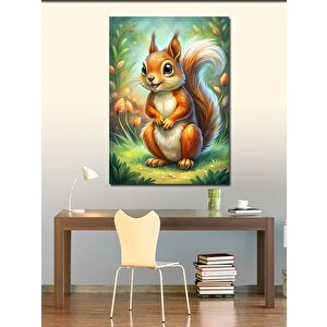 Kanvas Tablo Sevimli Sincap 100x140 cm
