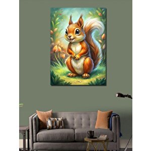 Kanvas Tablo Sevimli Sincap 100x140 cm