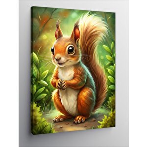 Kanvas Tablo Sevimli Sincap 50x70 cm
