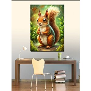 Kanvas Tablo Sevimli Sincap 50x70 cm