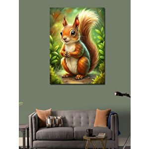 Kanvas Tablo Sevimli Sincap 50x70 cm