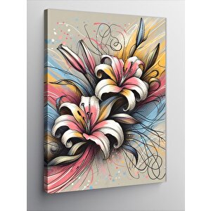 Kanvas Tablo Zambak Çiçeği 50x70 cm