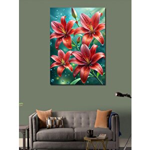 Kanvas Tablo Kırmızı Zambaklar 70x100 cm