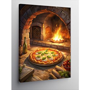 Kanvas Tablo Fırındaki Pizza 100x140 cm
