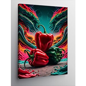 Kanvas Tablo Dolmalık Biberler 70x100 cm