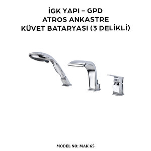 İgk Yapi - Gpd Mak65 Atros Ankastre Küvet Bataryasi (3 Deli̇kli̇)
