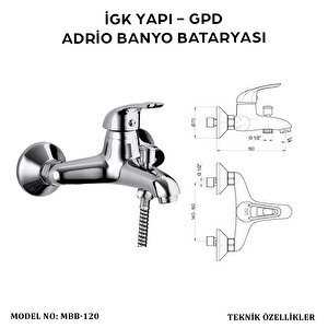 İgk Yapi - Gpd Mbb120 Adri̇o Banyo Bataryasi
