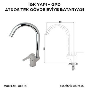 İgk Yapi - Gpd Mte65 Atros Tek Gövde Evi̇ye Bataryasi