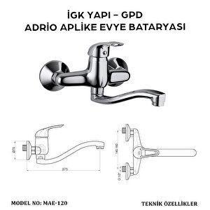 İgk Yapi - Gpd Mae120 Adri̇o Apli̇ke Evi̇ye Bataryasi